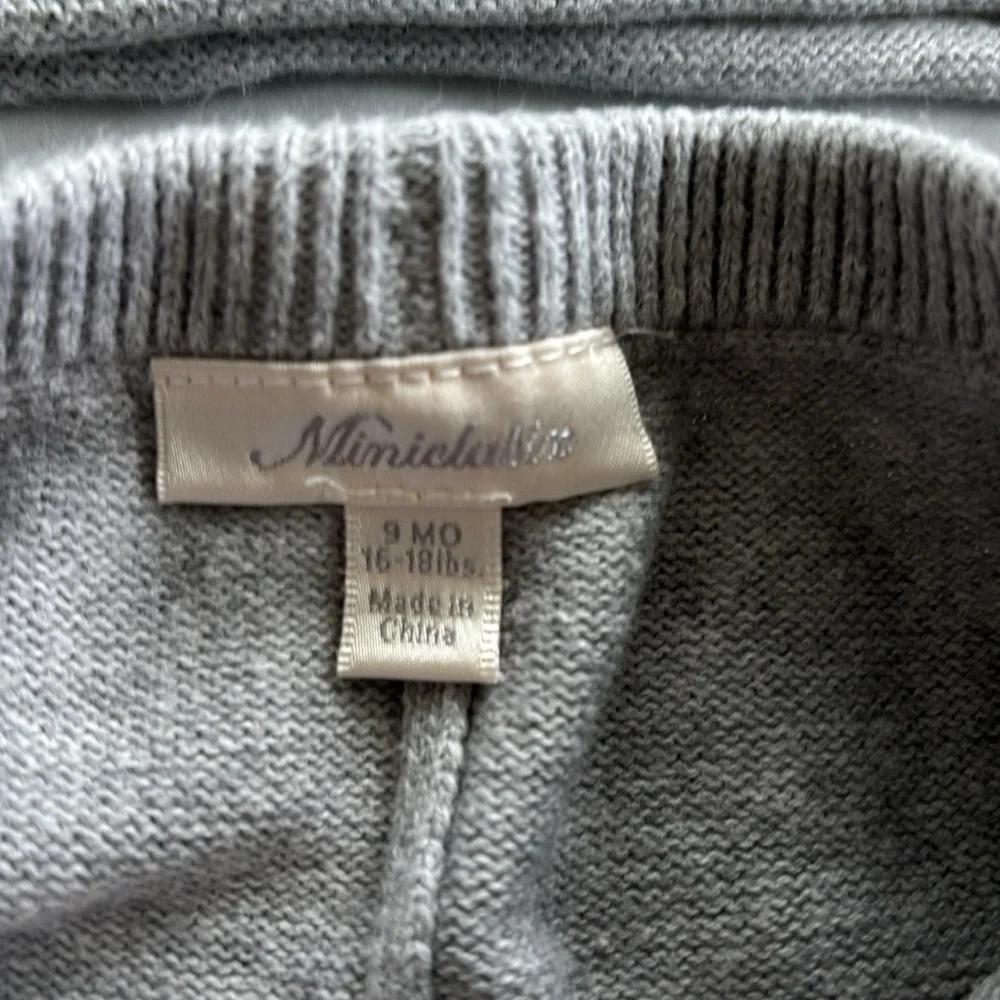 Miniclasix Baby Boy's Two-Piece Cotton Knit Sweater & Pants Set in “Oatmeal”